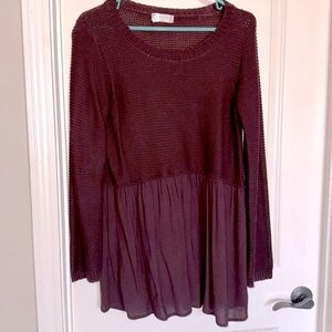 Altar’d state size medium. scoopneck burgundy sweater